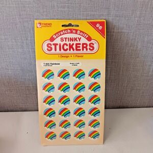 Rare 1992 Sealed Trend Scratch 'n Sniff Stinky Stickers 96 Rainbow Fresh Breeze